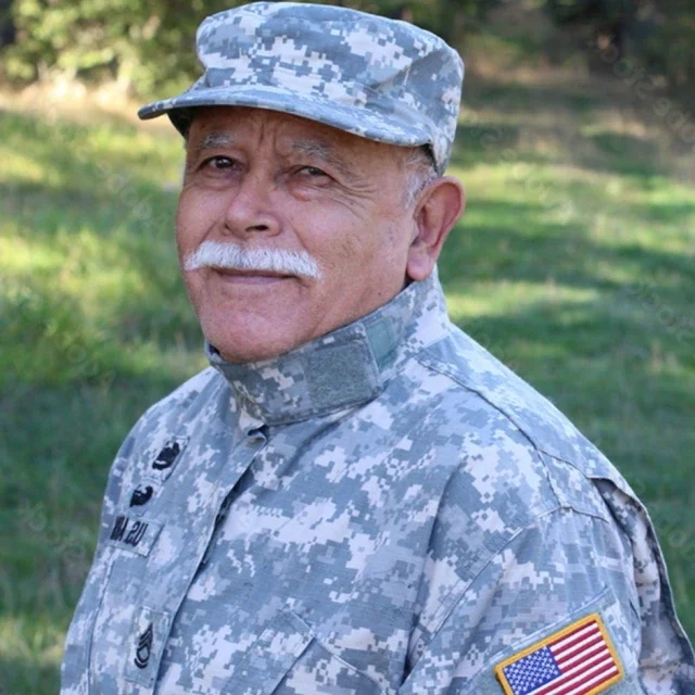 Older man in Armed Services uniform